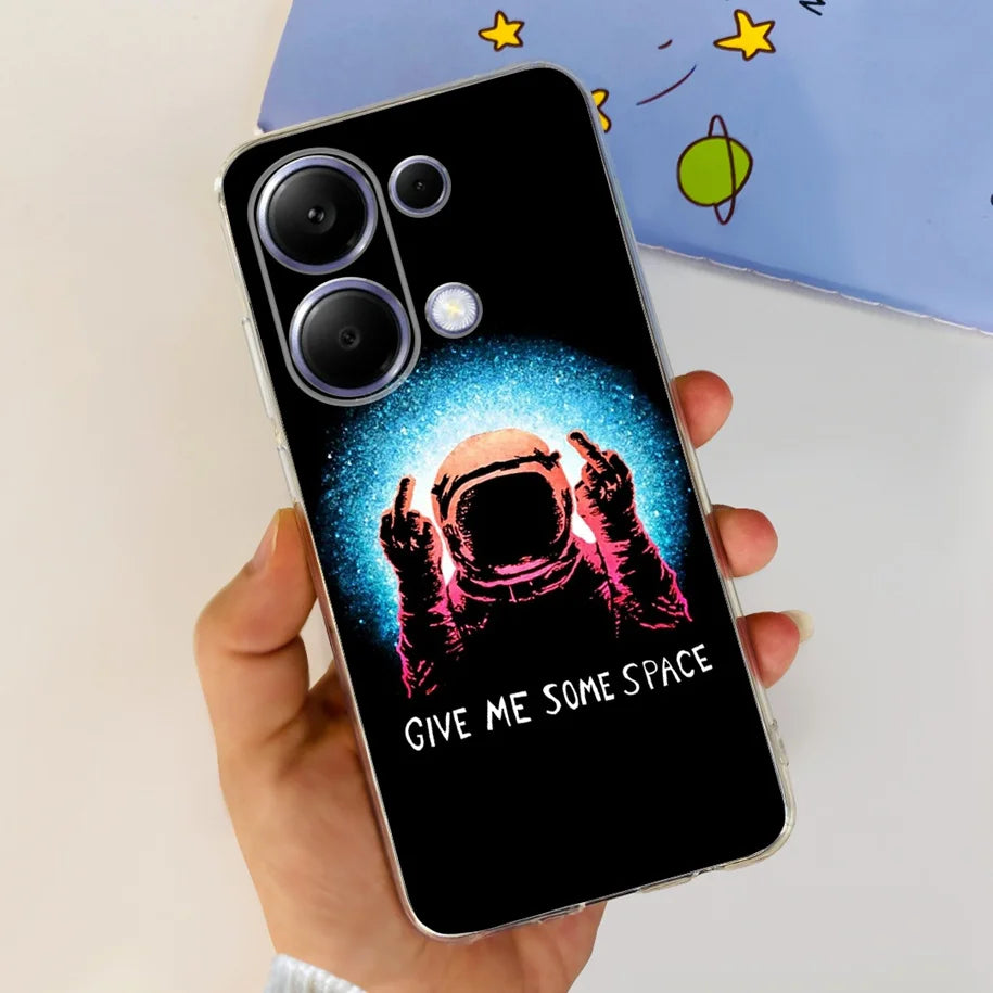 For Xiaomi Poco M6 Pro 2024 Case New Fashion Marble Cartoon Cover Soft Clear Silicone Funda For Xiaomi Poco M6 Pro 4G Phone Case