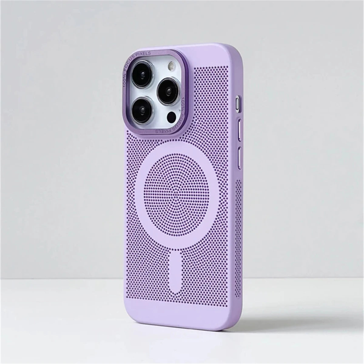 Ultra-thin Cooling Mesh Magnetic Matte Hard Steel Magnetic Shockproof Case for iPhone 15 13 12 14 11 Pro Max