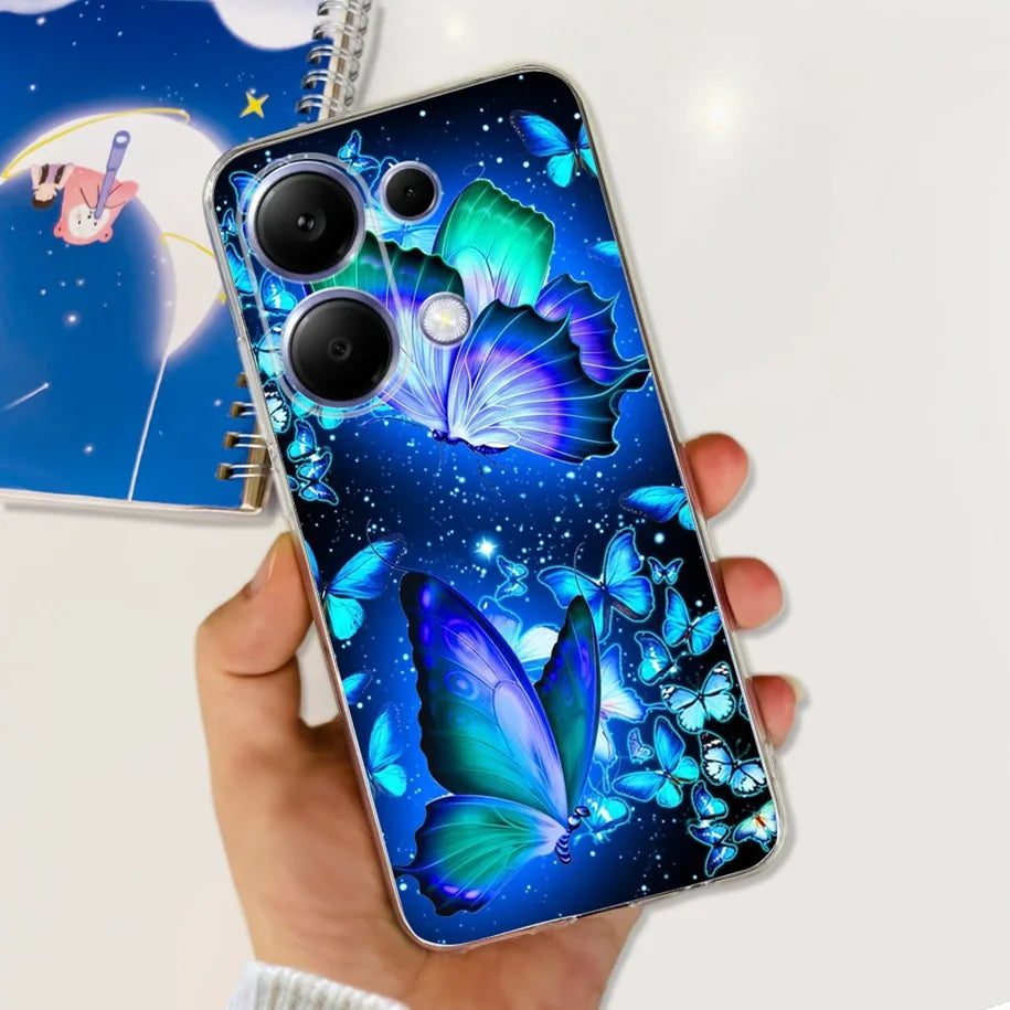 For Xiaomi Poco M6 Pro 2024 Case New Fashion Marble Cartoon Cover Soft Clear Silicone Funda For Xiaomi Poco M6 Pro 4G Phone Case
