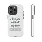 I Love You With All My Butt Tough Personalized Phone Case - Caseverse