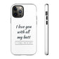 I Love You With All My Butt Tough Personalized Phone Case - Caseverse