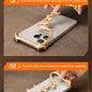 Metal 3D Track Bumper Phone Case For iPhone 16 Plus 15 14 Pro Max 15Pro Aluminum Alloy Frameless Shell Air Bag Shockproof Cover