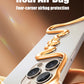 Metal 3D Track Bumper Phone Case For iPhone 16 Plus 15 14 Pro Max 15Pro Aluminum Alloy Frameless Shell Air Bag Shockproof Cover