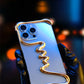Metal 3D Track Bumper Phone Case For iPhone 16 Plus 15 14 Pro Max 15Pro Aluminum Alloy Frameless Shell Air Bag Shockproof Cover