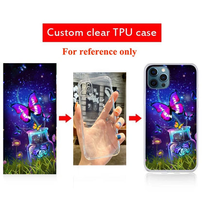Custom Phone Cases For iphone 14 Pro Max 13 Mini 14 Plus Glass Silicone Cover Customized DIY Photo Personalized Pictures Fundas - Caseverse