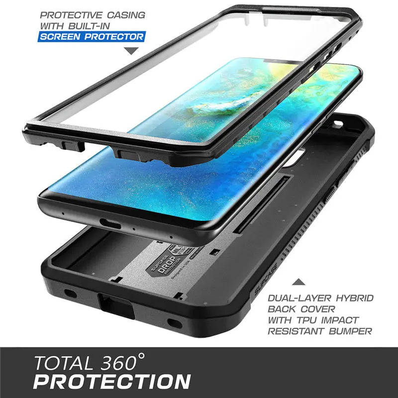 SUPCASE For Huawei Mate 20 Pro Case LYA-L29 UB Pro Heavy Duty Full-Body Rugged Case with Built-in Screen Protector & Kickstand - Caseverse