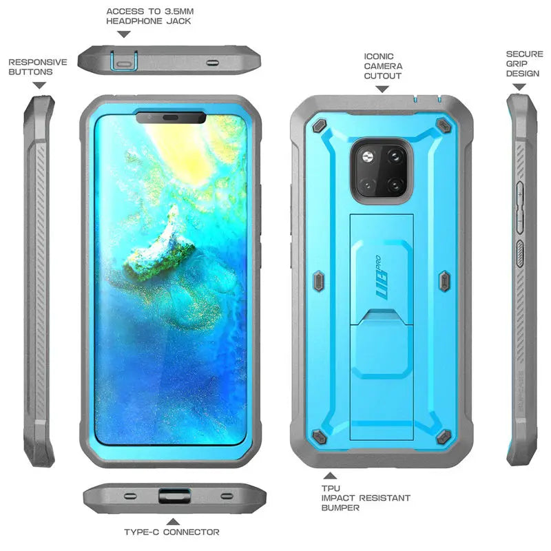 SUPCASE For Huawei Mate 20 Pro Case LYA-L29 UB Pro Heavy Duty Full-Body Rugged Case with Built-in Screen Protector & Kickstand - Caseverse