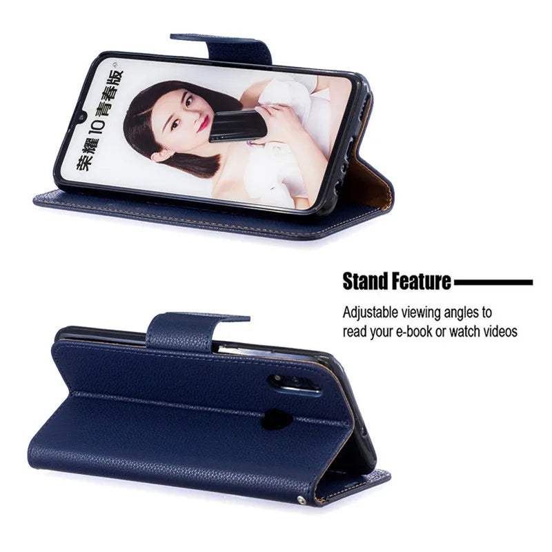 Huawei P Smart 2019 Case Leather Flip Case P Smart Plus Coque Wallet Magnetic Cover on for Huawei PSmart 2020 2018 Phone Cases - Caseverse