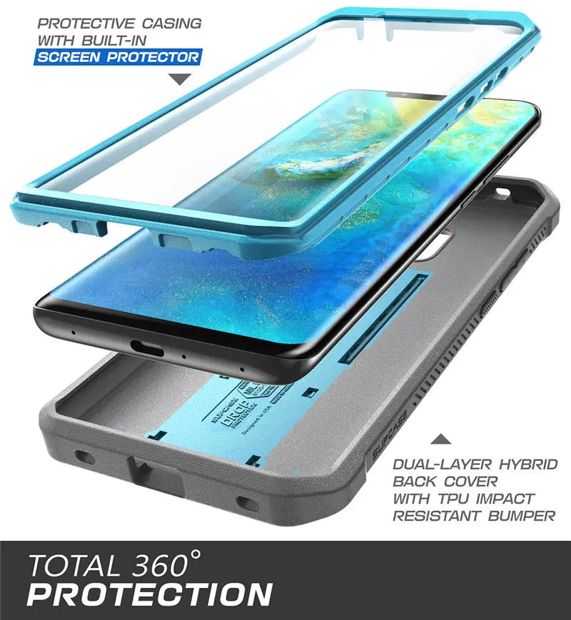 SUPCASE For Huawei Mate 20 Pro Case LYA-L29 UB Pro Heavy Duty Full-Body Rugged Case with Built-in Screen Protector & Kickstand - Caseverse