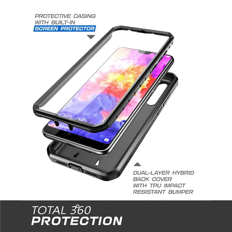 SUPCASE For Huawei P20 Pro Case UB Pro Heavy Duty Full-Body Rugged Peotective Case with Built-in Screen Protector & Kickstand - Caseverse