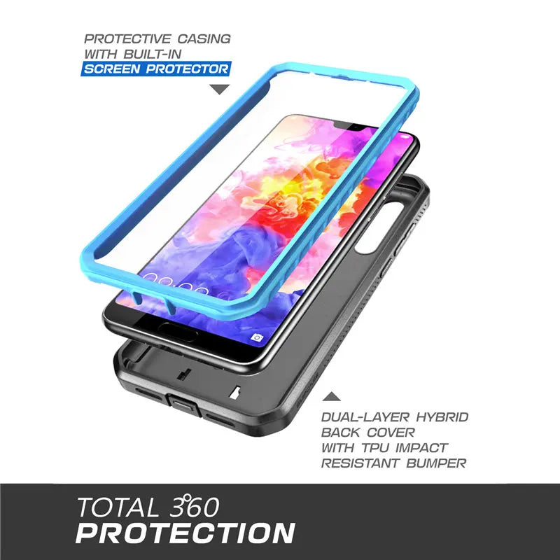 SUPCASE For Huawei P20 Pro Case UB Pro Heavy Duty Full-Body Rugged Peotective Case with Built-in Screen Protector & Kickstand - Caseverse