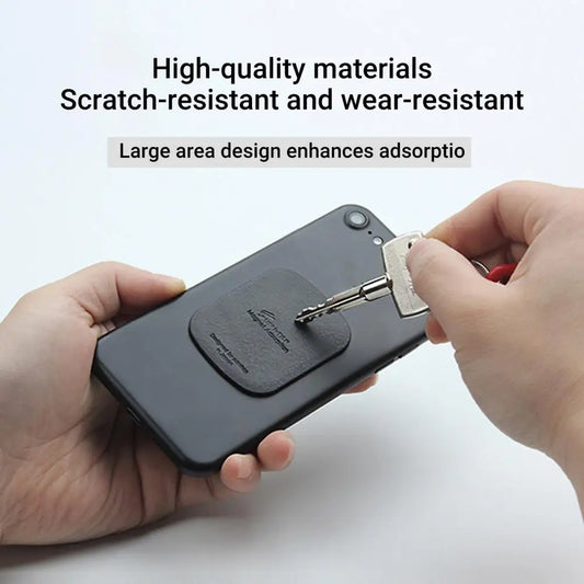 Leather Smart Phone Magnetic Metal Plate Phone Accessories Iron Sheet Disk Sticker Mount Mobile Car Phone Holder Magnet Stand