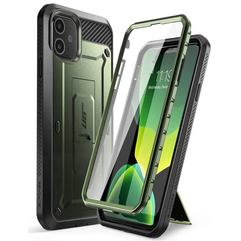 For iPhone 11 Case 6.1" (2019 Release) SUPCASE UB Pro Full-Body Rugged Holster Cover with Built-in Screen Protector & Kickstand