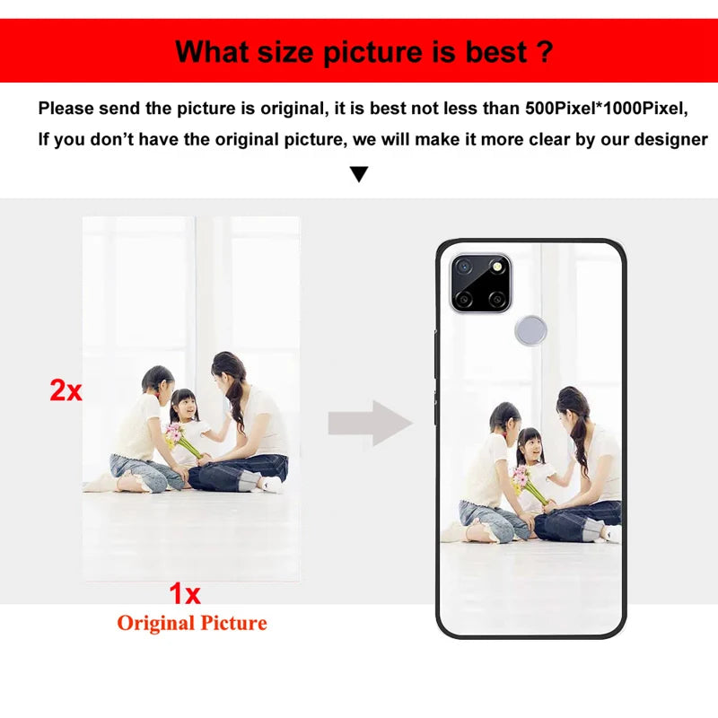 Custom Phone Cases For iphone 14 Pro Max 13 Mini 14 Plus Glass Silicone Cover Customized DIY Photo Personalized Pictures Fundas - Caseverse