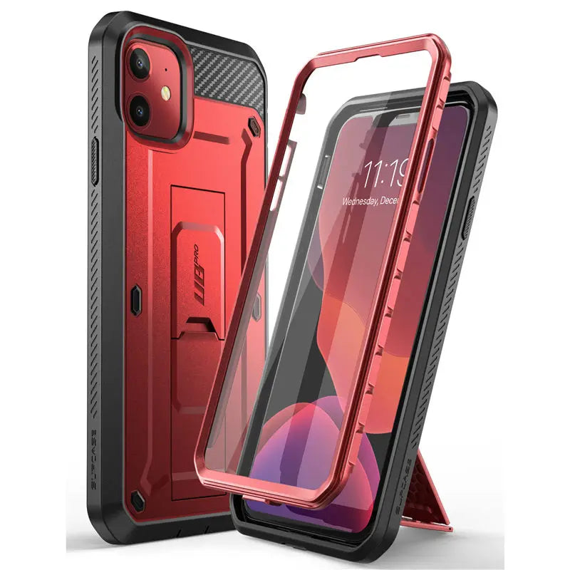 For iPhone 11 Case 6.1" (2019 Release) SUPCASE UB Pro Full-Body Rugged Holster Cover with Built-in Screen Protector & Kickstand - Caseverse