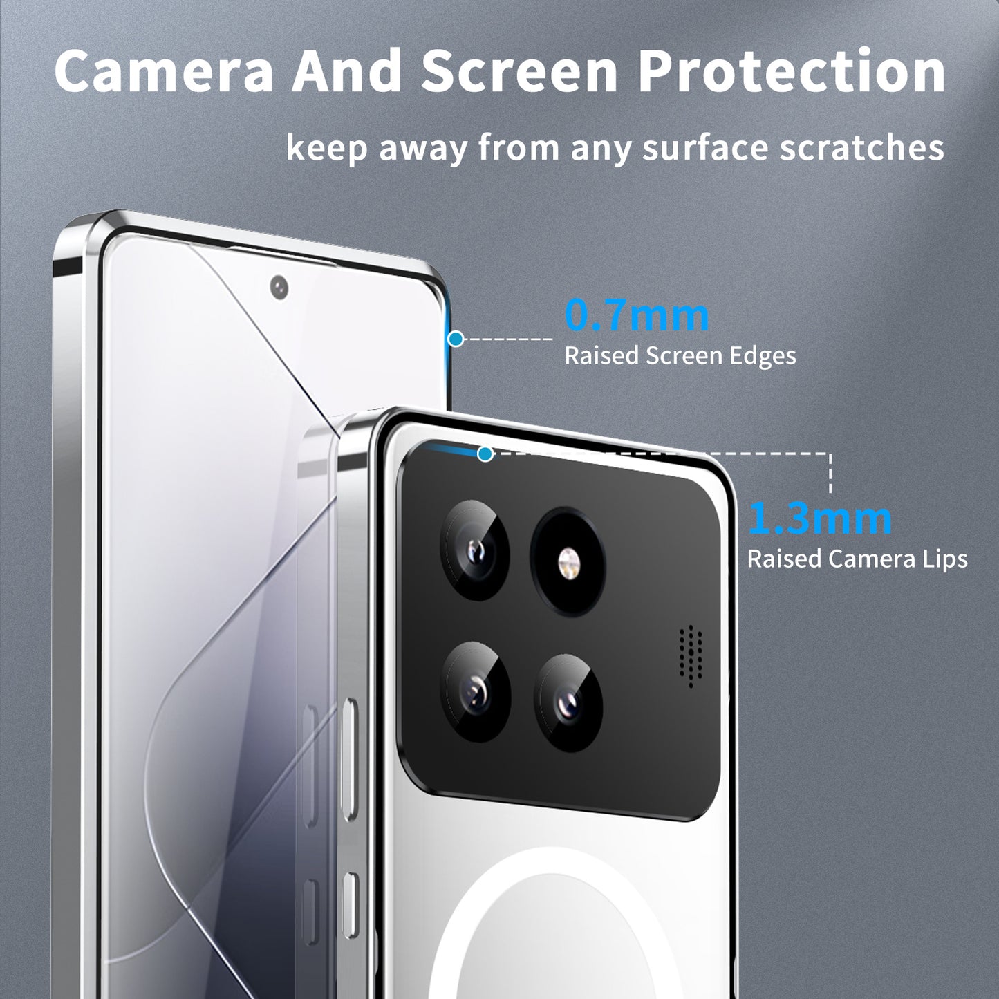Aluminum Alloy Metal Phone Case For Xiaomi 14pro Xiaomi 13T Pro Aromatherapy Magnetic Magic Shield Anti-fall Protective Case