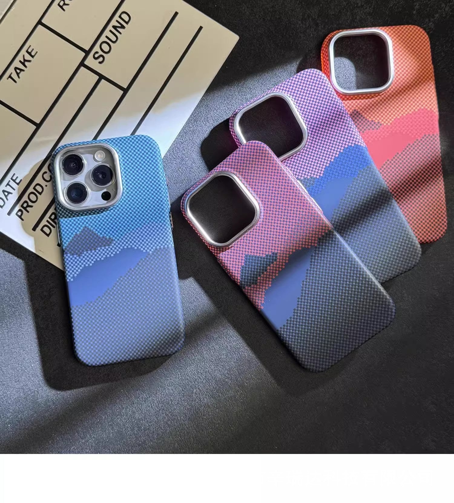 Magnetic Kevlar Carbon Fiber Pattern For iPhone 16Pro 15 Pro Max 14 13 12 Pro Plaid Personalized Phone Case For 12 13 14 Pro Max - Caseverse