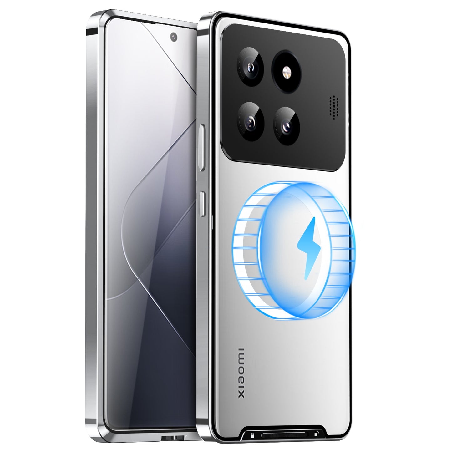 Aluminum Alloy Metal Phone Case For Xiaomi 14pro Xiaomi 13T Pro Aromatherapy Magnetic Magic Shield Anti-fall Protective Case