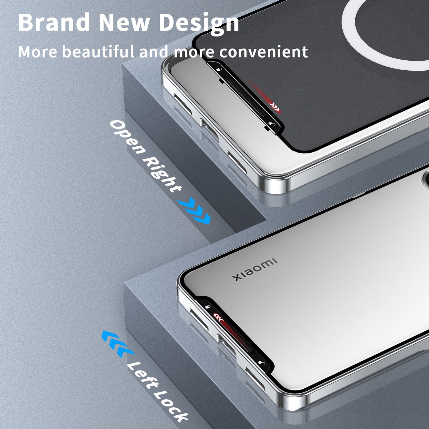 Aluminum Alloy Metal Phone Case For Xiaomi 14pro Xiaomi 13T Pro Aromatherapy Magnetic Magic Shield Anti-fall Protective Case