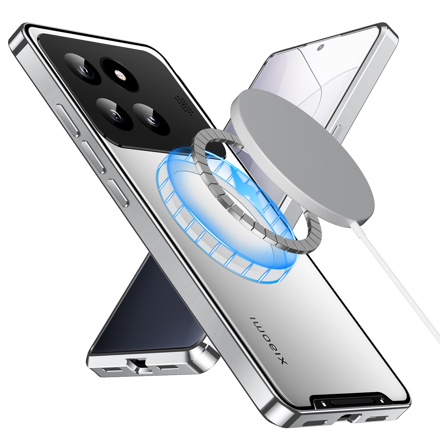 Aluminum Alloy Metal Phone Case For Xiaomi 14pro Xiaomi 13T Pro Aromatherapy Magnetic Magic Shield Anti-fall Protective Case