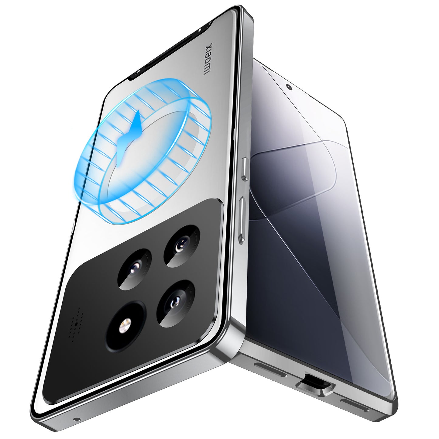 Aluminum Alloy Metal Phone Case For Xiaomi 14pro Xiaomi 13T Pro Aromatherapy Magnetic Magic Shield Anti-fall Protective Case