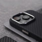 Luxury Alloy Lens 3D Relief Black Carbon Fibre Pattern Case For iPhone 13 14 15 16 Pro Max Slim Shockproof PC Cover For Magsafe