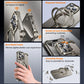 Luxury Magsafe Magnetic Metal Rimless Stand Phone Case For iPhone 16 15 14 13 Pro Max Plus Aluminum Alloy Shockproof Metal Cover