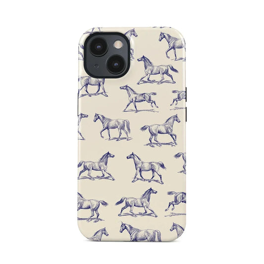 Magnetic Funda Horse Pattern Case For IPHONE 16ProMax 15 14 13 12 11 PRO Plus Acrylic TPU Two in one Magnetic Phone Cases