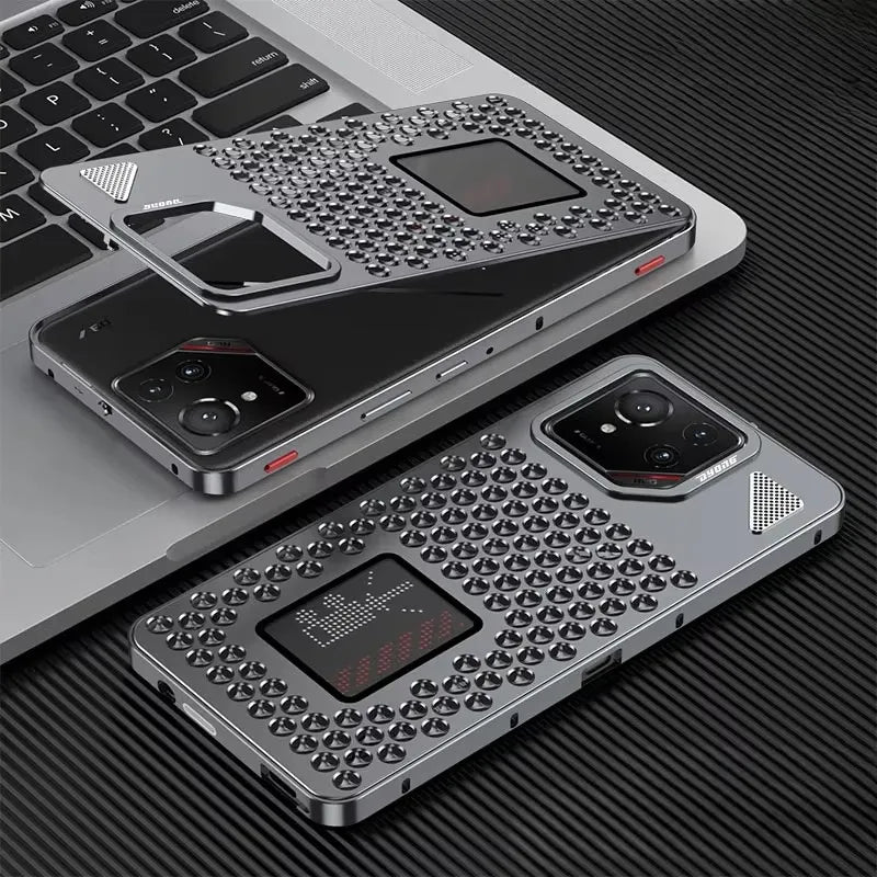 Case For ASUS ROG Phone 9 8 Pro Cover Aluminum Metal Copper Buckle Heat Dissipation Cases For Rog Phone9 Rog9 Rog8 Bumper Funda