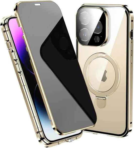 IPhone Anti-Peeping Privacy Screen Metal Bumper Magnetic Case