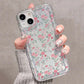 Metal Tulip Pattern Airbag Protective Phone Case For iPhone 14 13 11 15 16 Pro Max 16E 12 Mini XS XR X 8 7 Plus SE 2 Plus Cover