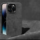Alcantara Metal Lens Protection Phone Case for iPhone 12 13 14 15 16 Pro Max Magnetic Attraction High-end Imported Suede Cover