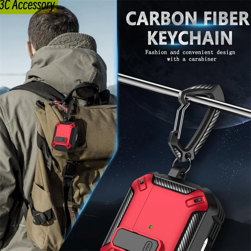 New for AirPods 3rd Gen Case Cover with Cleaner Kit Carbon fiber switch headphone case for Apple AirPods 3 2021 Charging Cases