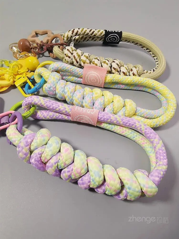 Mobile Phone Lanyard Wrist Short Ins Two Strands Woven Strong Men And Women Outdoor Travel Small Fresh Lanyard Shell Anti-Theft
