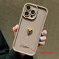 3D Gold Love Heart Personalized Custom Name Case For iPhone 16 15 14 13 12 11 Pro Max X XS XR 7 8 Plus Silicone Candy DIY Cover - Caseverse