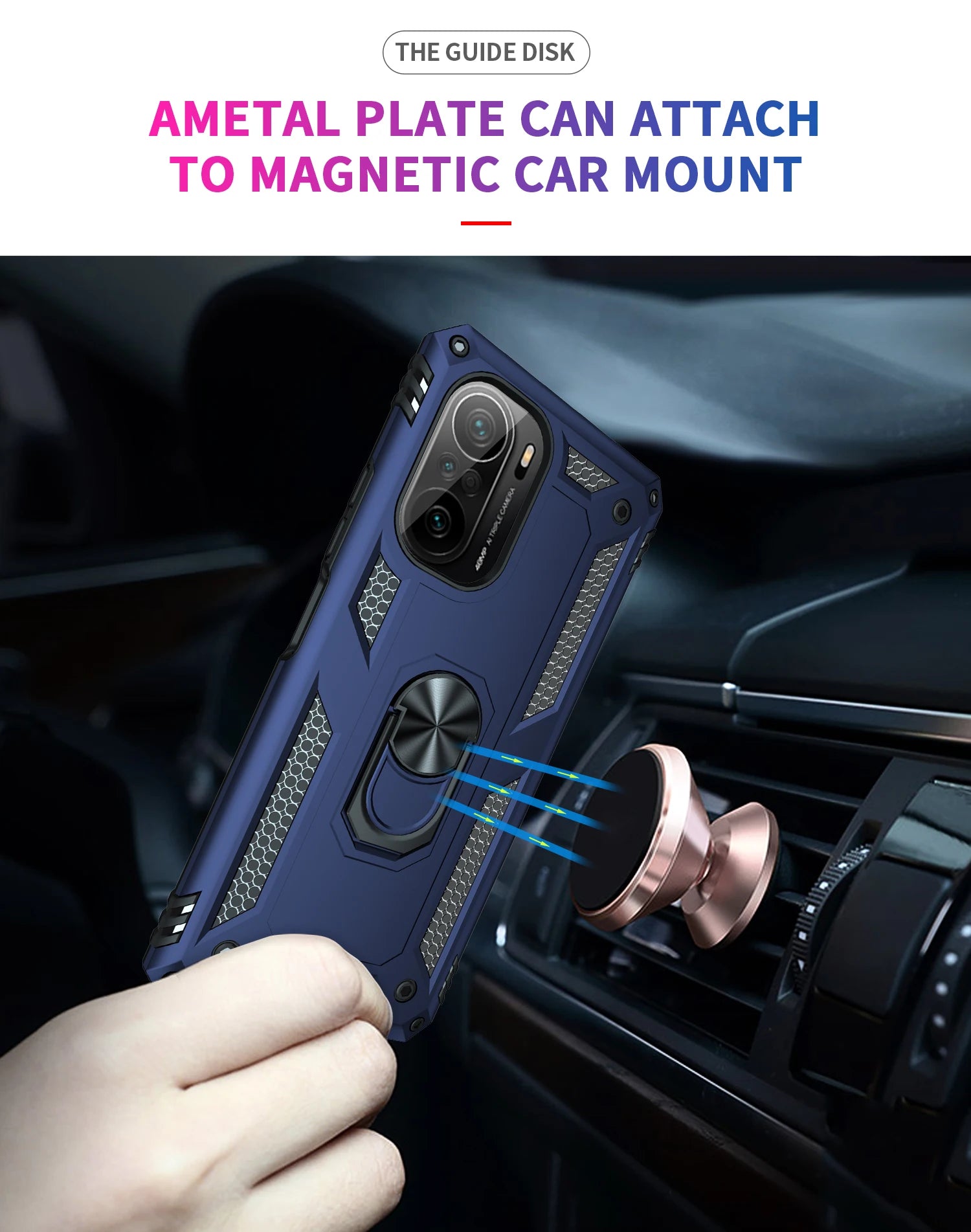Cover Case for POCO F3 Armor Rugged Military Shockproof Ring Holder Magnet Phone Case for Xiaomi POCO F3 F 3 5G - Caseverse