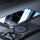 Aluminum Alloy Magnetic Stand Rimless Phone Case For iPhone 13 14 15 Pro Max 15Plus Metal Lens Shell  Frosted Matte Back Cover - Caseverse