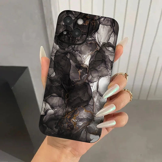 For iPhone 16 15 Pro Max Case Marble Pattern Phone Case For iPhone 14 13 12 11 XS Max XR X 7 8 Plus Shockproof Soft Bumper Cover
