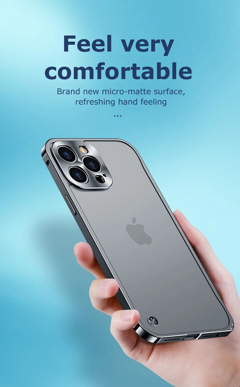 Metal Phone Cases For IPhone 12 13 14 15 16 Pro Max Plus Cover Magnetic Aluminum Frame Phone Shell For Iphone 13 Mini 14 15 Plus