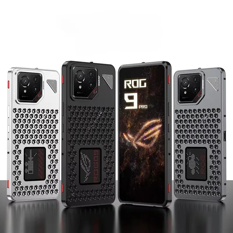 Case For ASUS ROG Phone 9 8 Pro Cover Aluminum Metal Copper Buckle Heat Dissipation Cases For Rog Phone9 Rog9 Rog8 Bumper Funda