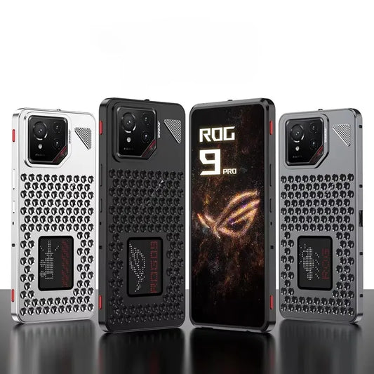 Case For ASUS ROG Phone 9 8 Pro Cover Aluminum Metal Copper Buckle Heat Dissipation Cases For Rog Phone9 Rog9 Rog8 Bumper Funda