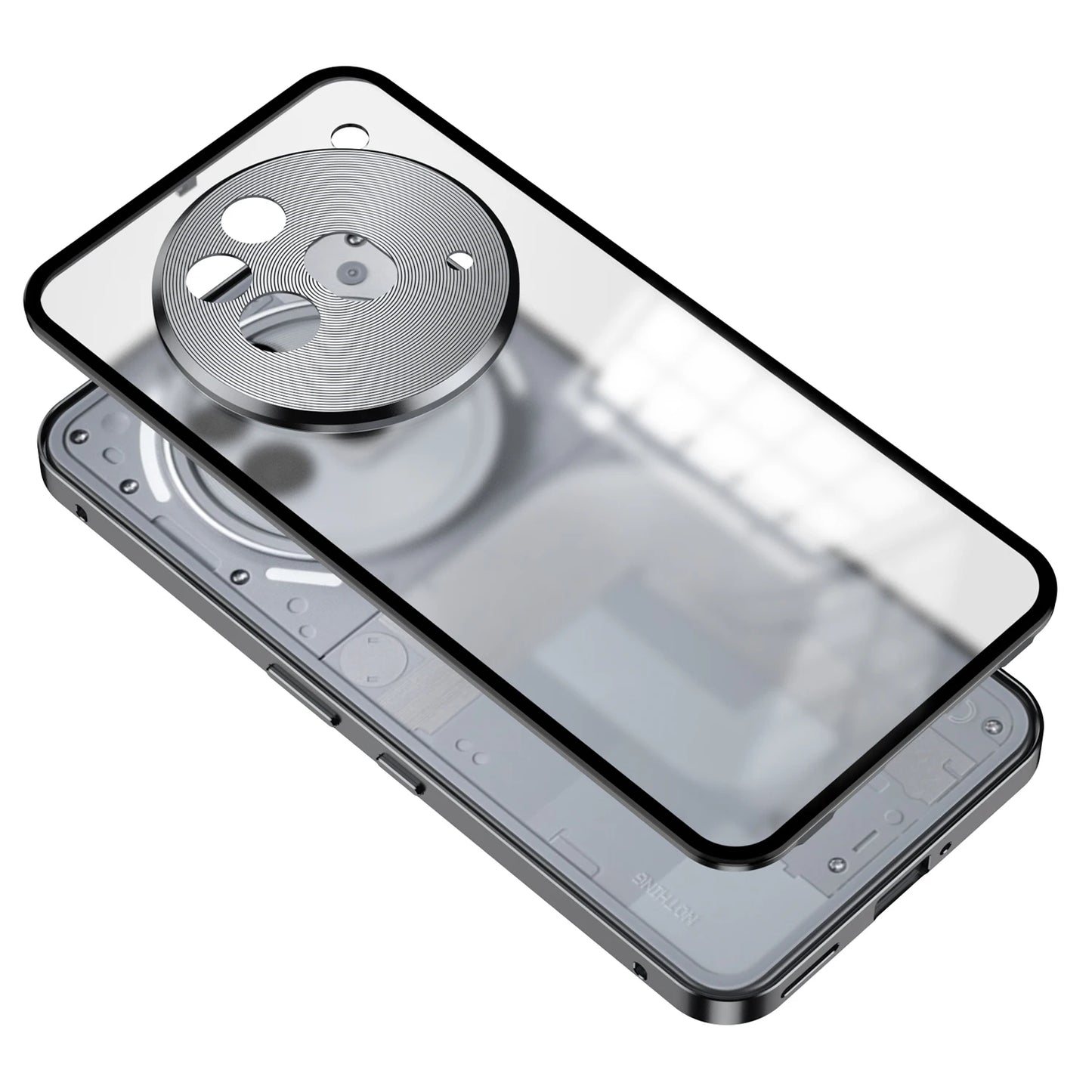 Metal Aluminium Alloy Frame Hard PC Backboard Shockproof Phone Cover for Nothing Phone 3A Pro Case