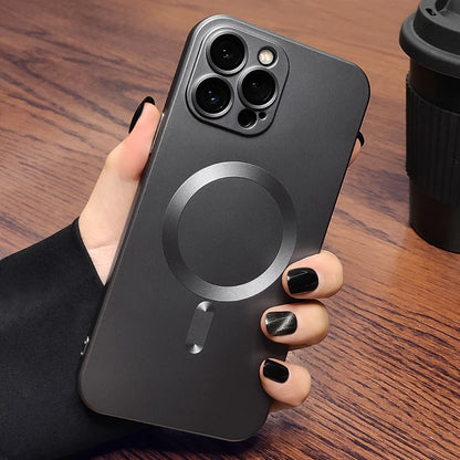 Original For Magsafe Magnetic Case For iPhone 16 13 12 11 14 15 Pro Max Matte Shockproof Cover Wireless Charge Phone Accessories - Caseverse