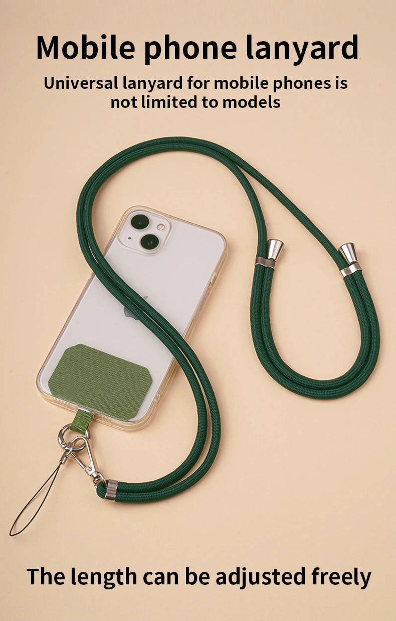 Crossbody Lanyard Necklace Strap Universal Mobile Phone Adjustment Long Hanging Rope With Clip Anti-Lost Lanyard
