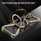 Titanium Metal Phone Case for iPhone 13 15 14 16 ProMax 16 15Pro Protective Cover Bumper w/ 360° Rotation Holder Shockproof Sase