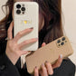 Customized Phone Case For iPhone 16 15 14 13 12 11 Pro Max Plus Personalized Name Initials Letters Luxury Leather DIY Cover 16 - Caseverse
