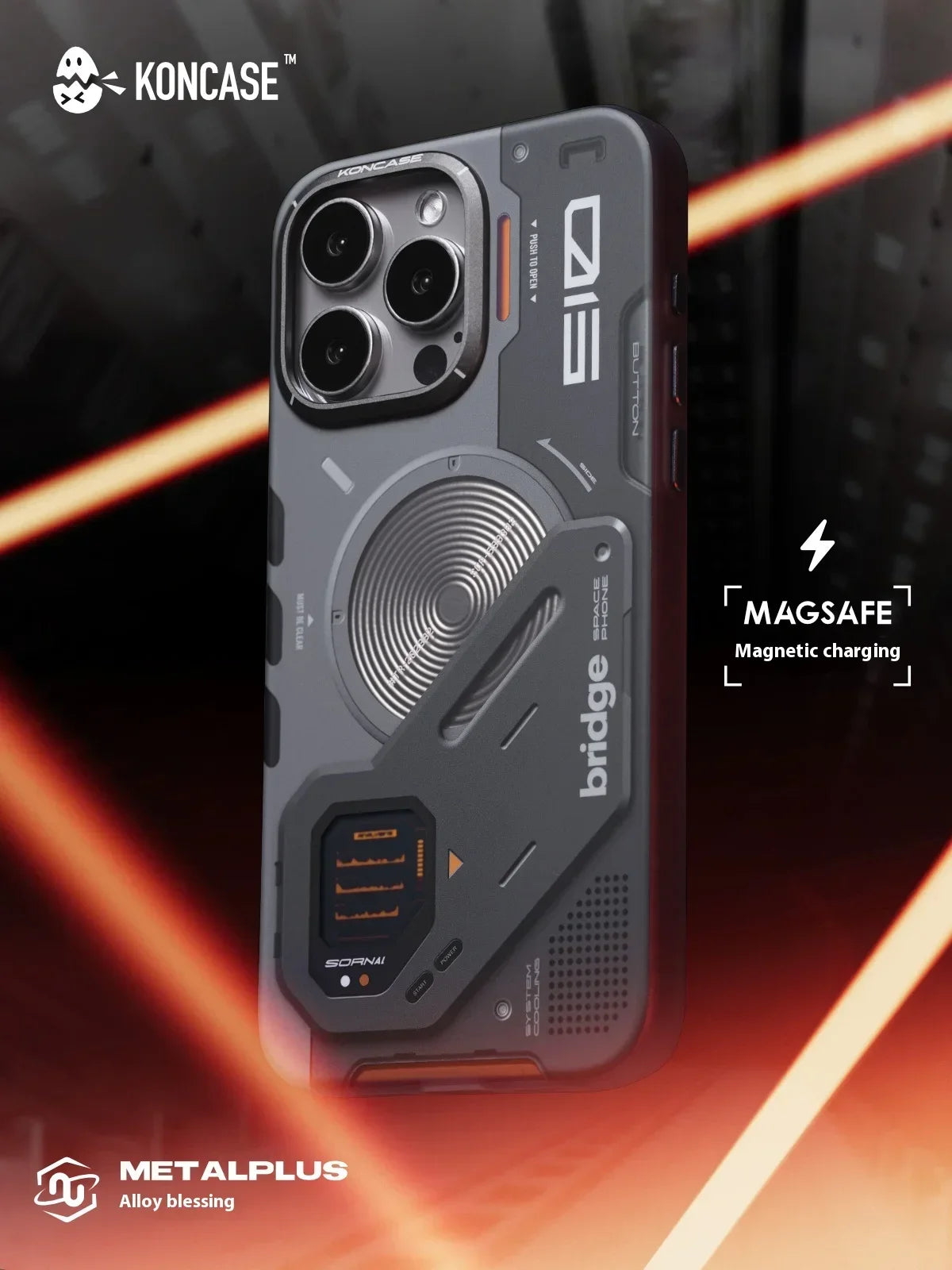 KONCASE Phone Case Tpu Metal Button Magsafe Magnetic Case Phone Covers For Iphone 16 Pro Max Phone Protective Case Custom Gifts