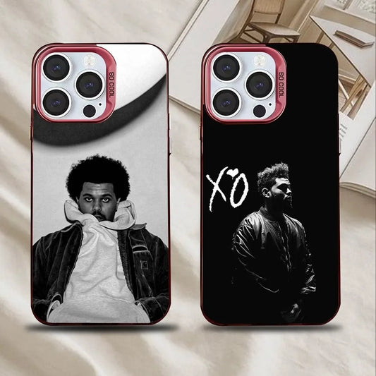 The W-Weeknd XO Singer  Phone Case For iPhone 16,15,14,13,12,11,Mini,Pro,SE,MAX Pink Matte Silicone Cover