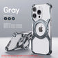 Metal Aluminium Alloy Magnetic Frameless Phone Case For iPhone 14 13 15 Pro Max 360° Stand Rimless Bumper Shockproof Metal Cover