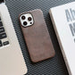 Luxury Business Vintage Leather Magnetic Phone Case for IPhone 16 Plus 15 14 13 12 Pro Max Metal Camera Frame Shockproof Cover
